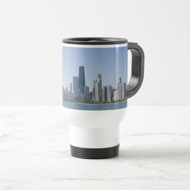 Caneca Térmica The Chicago Skyline (Frente Esquerda)