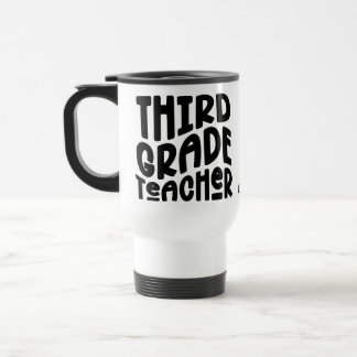 Caneca Térmica Third Grade Teacher | Simple Text Design