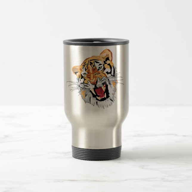 Caneca Térmica Tigre feroz da rosnadura (Centro)