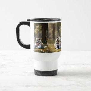 Caneca Térmica Tigres Brancos em Repouso – Floresta Serena
