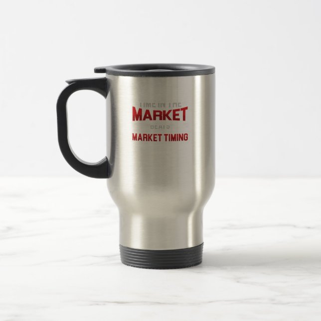 Caneca Térmica Time In The Market Money Stocks Investors Gift (Esquerda)