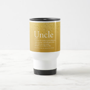 Caneca Térmica Tio Divertido Funcle Definição Dourado Brilho Glam