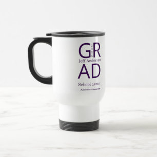 Caneca Térmica Tipografia de graduação moderna simples minimalist
