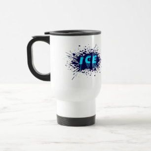 Caneca Térmica Tipografia de Grafite de Gelo Arte Urbana Design