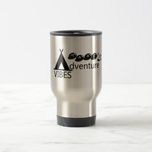 Caneca Térmica Tipografia de tendas da Adventure Vibes com Nome,
