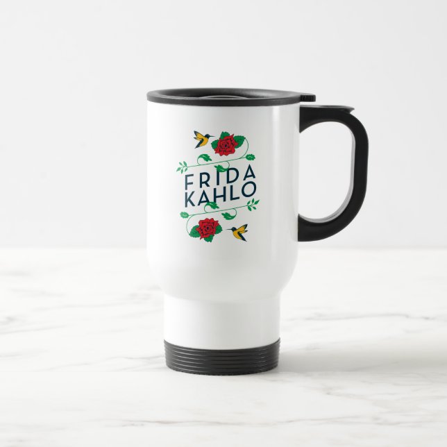Caneca Térmica Tipografia floral de Frida Kahlo | (Direita)