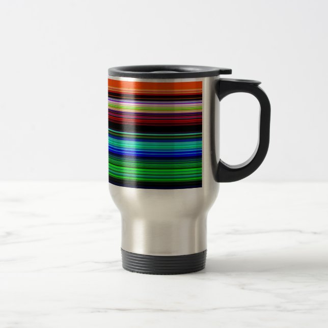 Caneca Térmica Tiras coloridas finas - 1 (Direita)