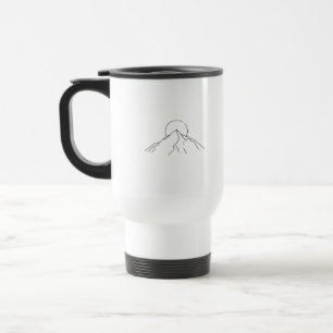 Caneca Térmica Título Montanha Minimalista e Arte da Linha Solar