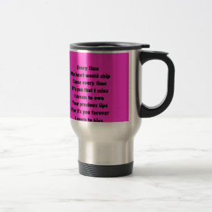 Caneca Térmica Toda vez que meu coração pulava