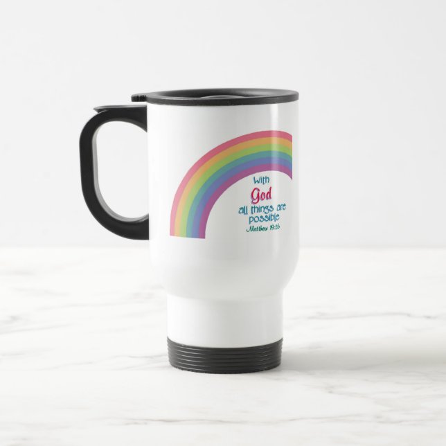 Caneca Térmica Todas as coisas são possíveis (Esquerda)