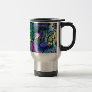 Caneca Térmica Todas as cores com espirais e linhas