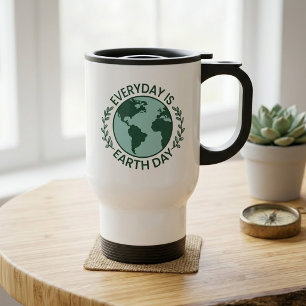 Caneca Térmica Todo Dia é Dia da Terra - Amante da Terra Verde Vi