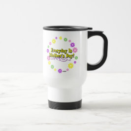 Caneca Térmica Todo Dia é Dia das Mães! Anel de Flores