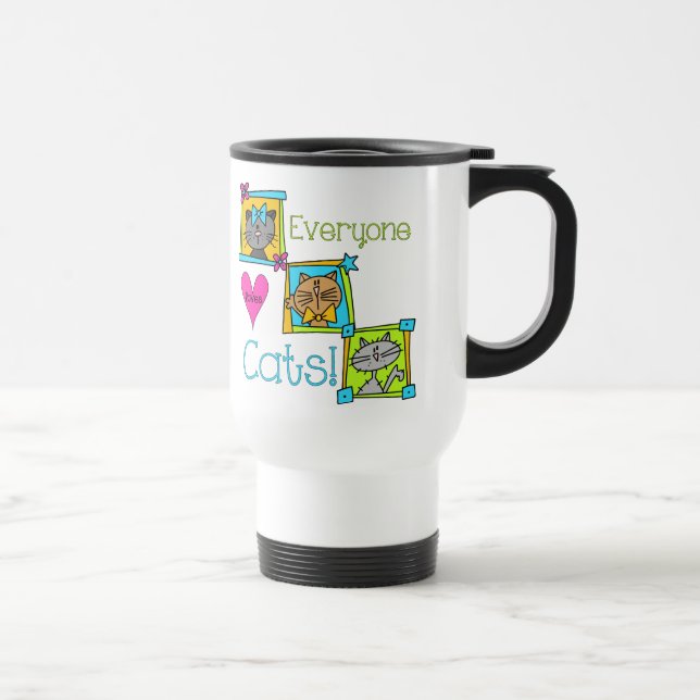 Caneca Térmica Todo Mundo Adora Gatos (Direita)