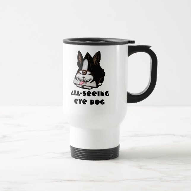 Caneca Térmica Todo-Vendo o cão do olho (Direita)