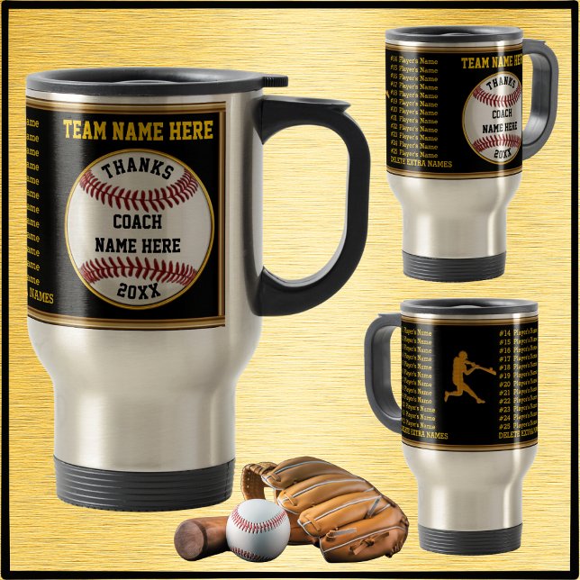 Caneca Térmica Todos os Nomes dos Jogadores no Jogo Baseball - Pr (Best end of the baseball season gifts to coaches. Baseball coach gift ideas. Baseball coach gifts.)