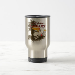 Caneca Térmica Tome o tempo fora de um viagem de 15 onças/caneca