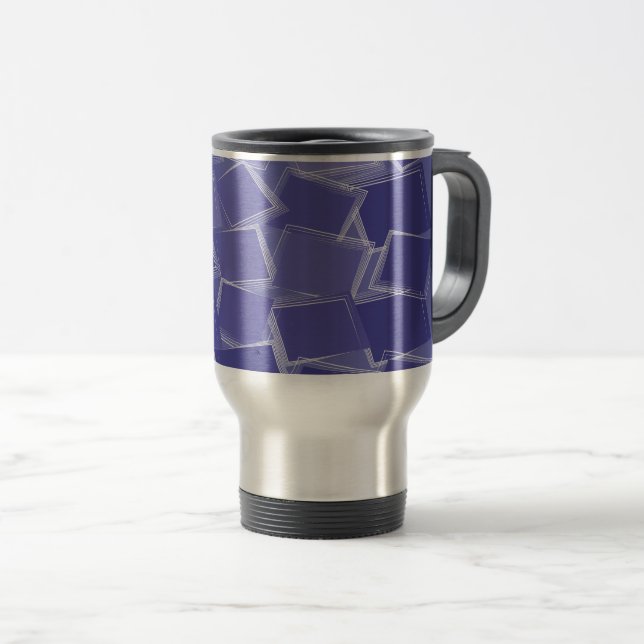 Caneca Térmica Tons dispersos de roxo (Frente Esquerda)