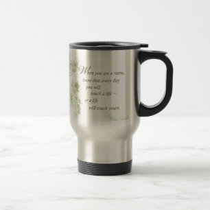 Caneca Térmica Toque da enfermeira um a vida com flores selvagens