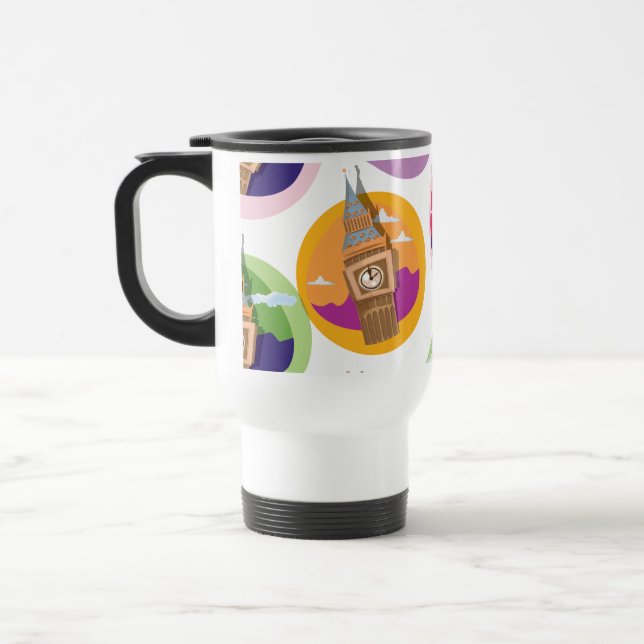Caneca Térmica Torre do Relógio Big Ben Westminster (Esquerda)