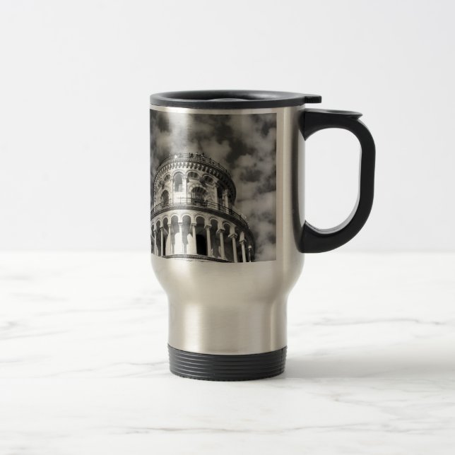 Caneca Térmica Torre Preta e Branca de Pisa Itália (Direita)