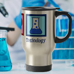 Caneca Térmica Toxicologia do Peace Love<br><div class="desc">Toxicologia do Amor pela Paz. Um presente toxicólogo legal para um cientista que trabalha em um laboratório como especialista em veneno e envenenamento. Apoie os pesquisadores de toxicidade com este design fofo!</div>