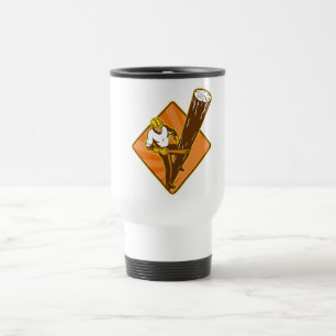 Caneca Térmica Trabalhador elétrico do eletricista do lineman do