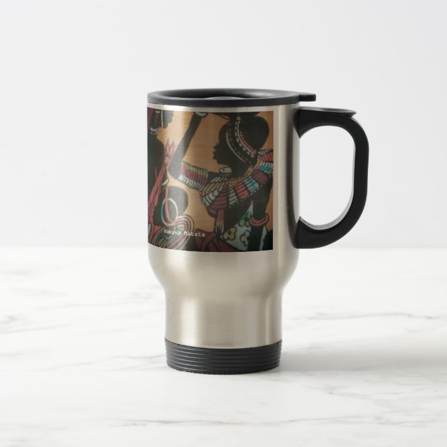 Caneca Térmica Tradição Maasai e Design de Arte Padrão de Cultura (Direita)