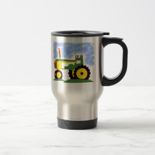 Caneca Térmica Trator sob o céu azul
