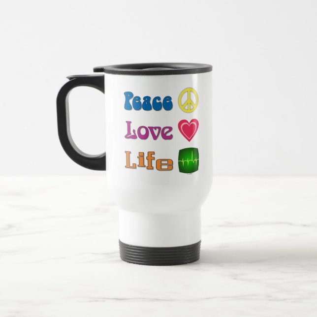 Caneca Térmica Travel mug with a pro-life message. (Esquerda)