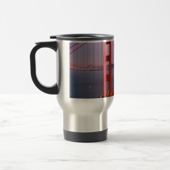 Caneca Térmica travesseiro decorativo da ponte ouro (Esquerda)