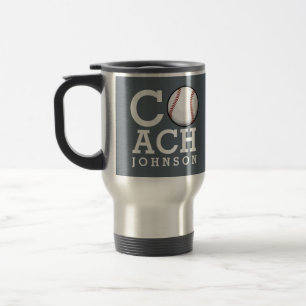 Caneca Térmica Treinador de basebol conhecido feito sob encomenda