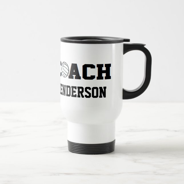 Caneca Térmica Treinador do voleibol - personalizado (Direita)