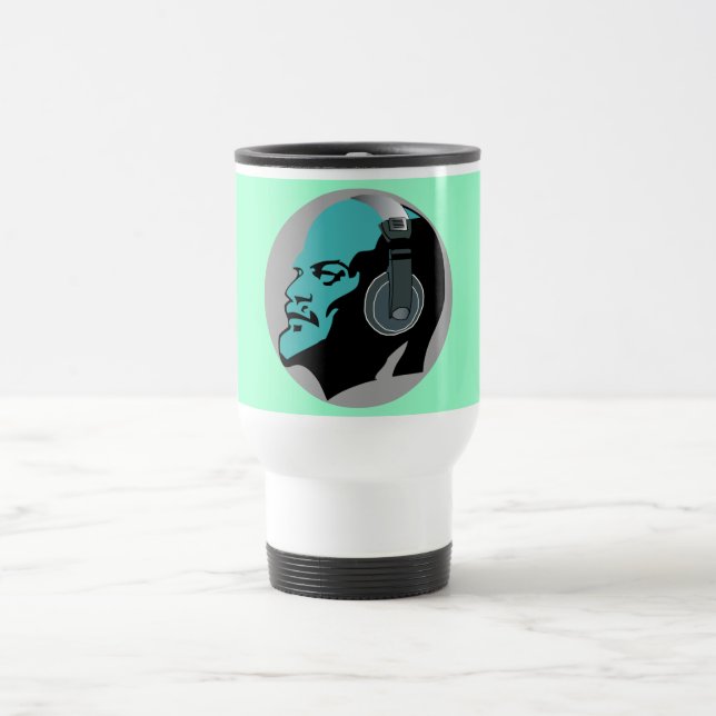 CANECA TÉRMICA TRENDY BLUE LENIN ADORA MÚSICA! (Centro)