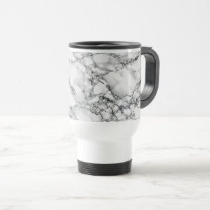 Caneca Térmica Trendy White Marble Stone