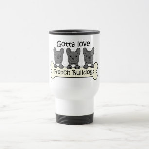 Caneca Térmica Três buldogues franceses