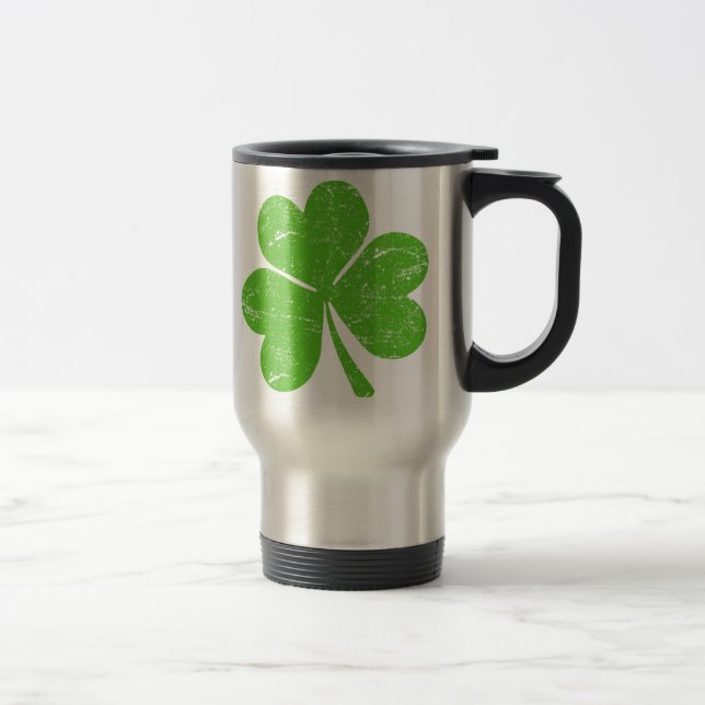Caneca Térmica Trevo irlandês verde (Direita)