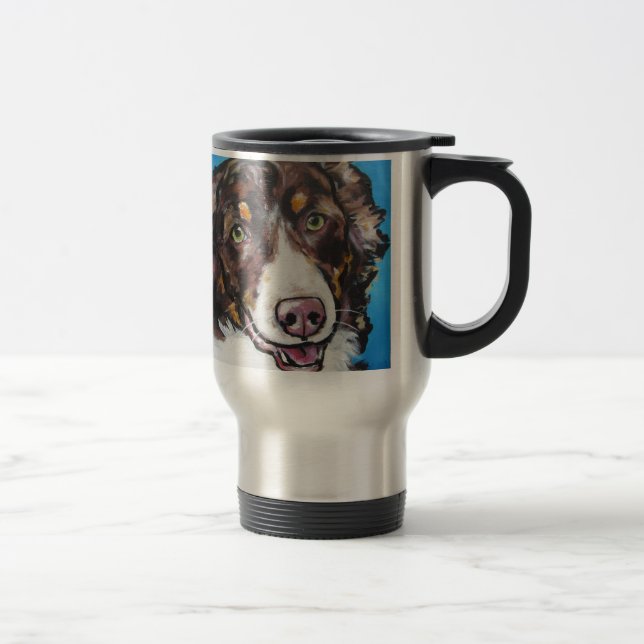 Caneca Térmica Tri pastor australiano do chocolate (Direita)