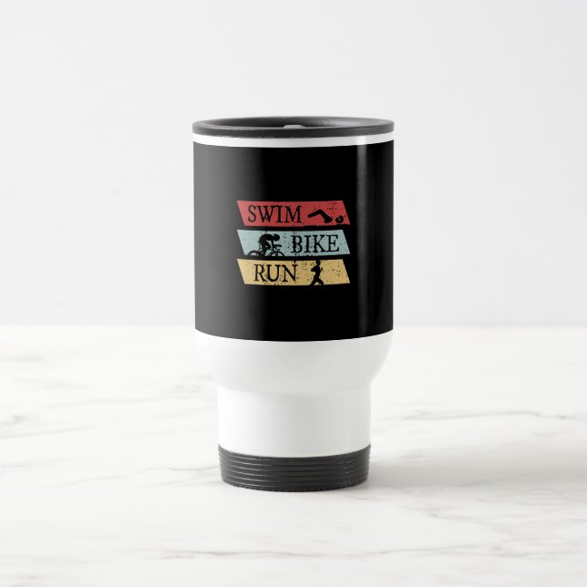 Caneca Térmica Triatlo - Nadar Ciclismo Correr (Centro)