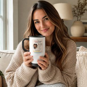 Caneca Térmica Tributo de Foto de Mãe com Estilo de Busca Colorid