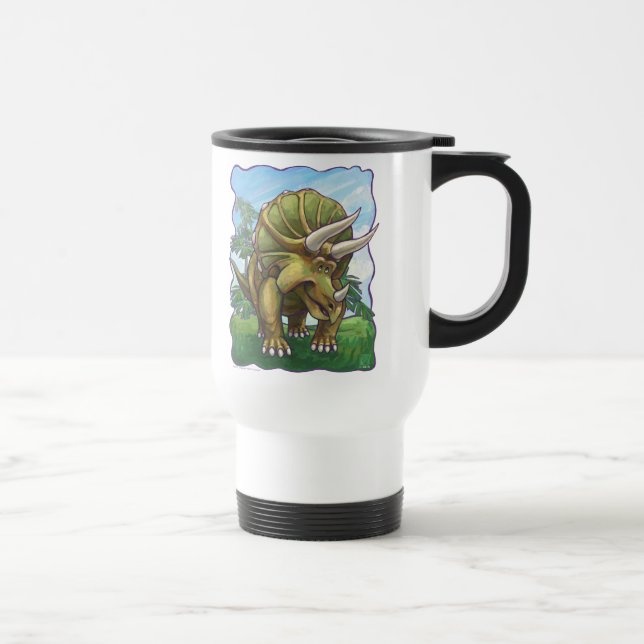 Caneca Térmica Tricerátops de Arte Bonitos e Acessórios (Direita)
