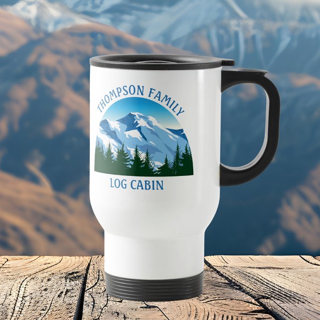 Caneca Térmica Trilha de Lodo de Montanha Azul Personalizada do C (Criador carregado)