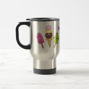 Caneca Térmica Trio de desenho animado de picolé de sorvete engra