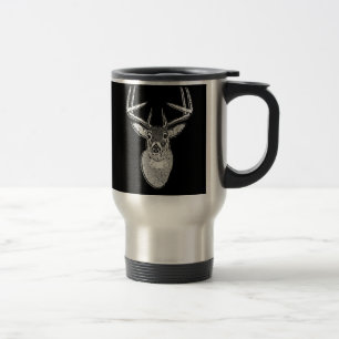 Caneca Térmica Troféu Buck em Black White Tail Deer