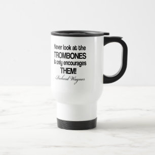 Caneca Térmica Trombone engraçado das citações de Wagner