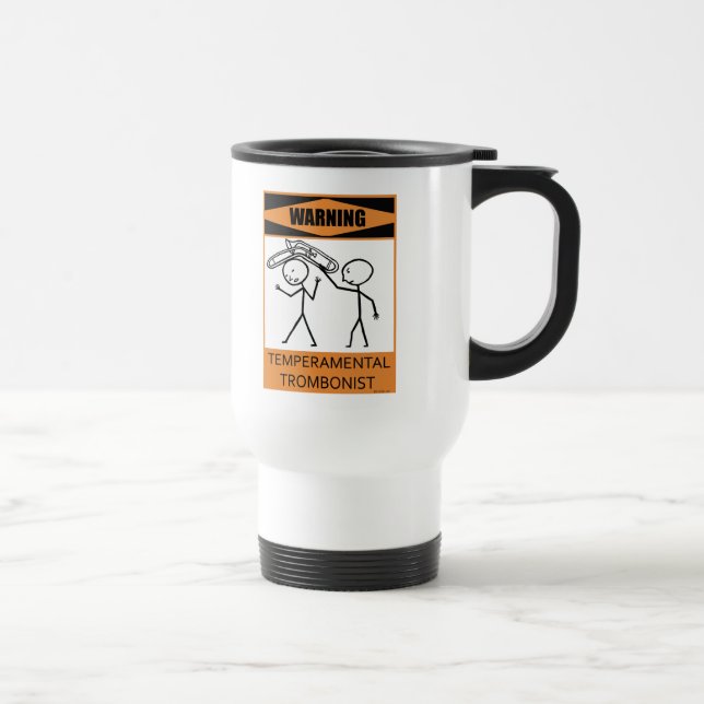 Caneca Térmica Trombonista Temperamental de Aviso (Direita)