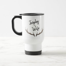Caneca Térmica Trophy Wife Horns se diverte
