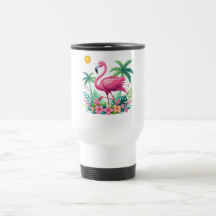 Caneca Térmica Tropical/Flórida rosa flamingo