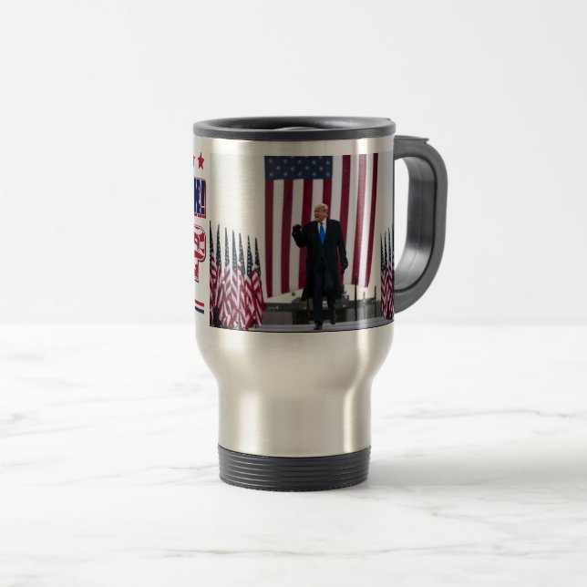 Caneca Térmica Trump 2024 Voltará (Frente Esquerda)