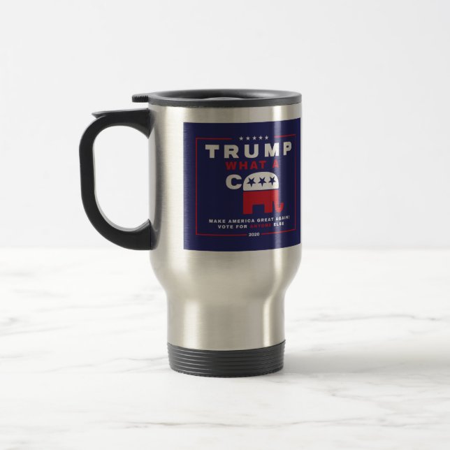 Caneca Térmica Trump. Que poster da campanha anti-tropete - C*** (Esquerda)